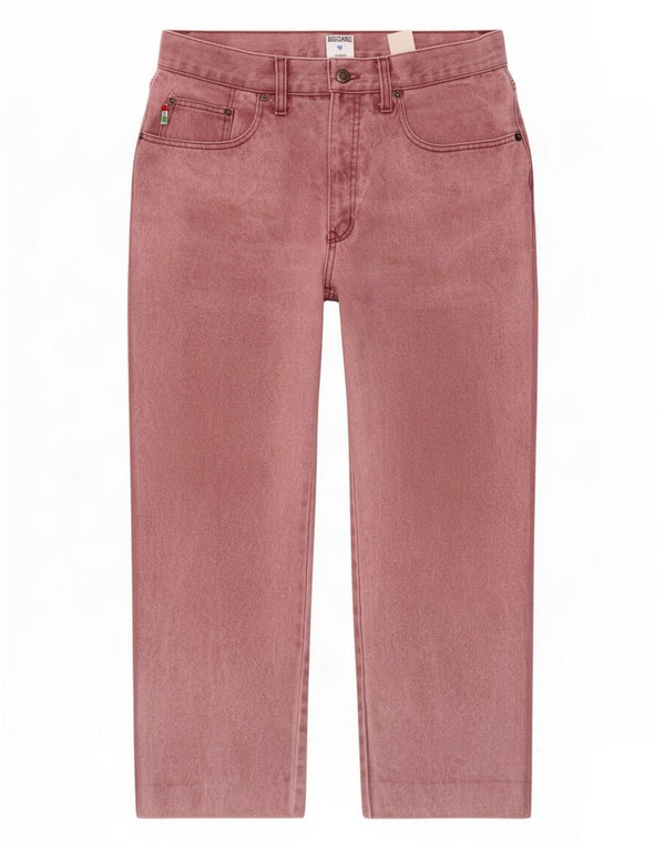 Moschino Womens High Waist Loose Jeans W36 L27 Pink Cotton