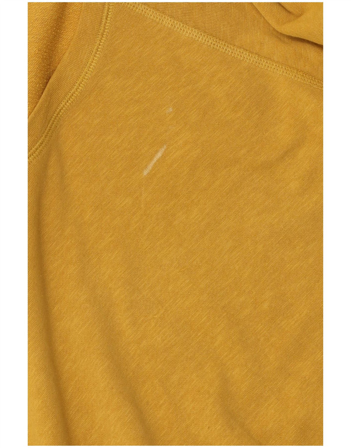 Woolrich Womens Oversized Top Long Sleeve UK 10 Small Yellow Cotton