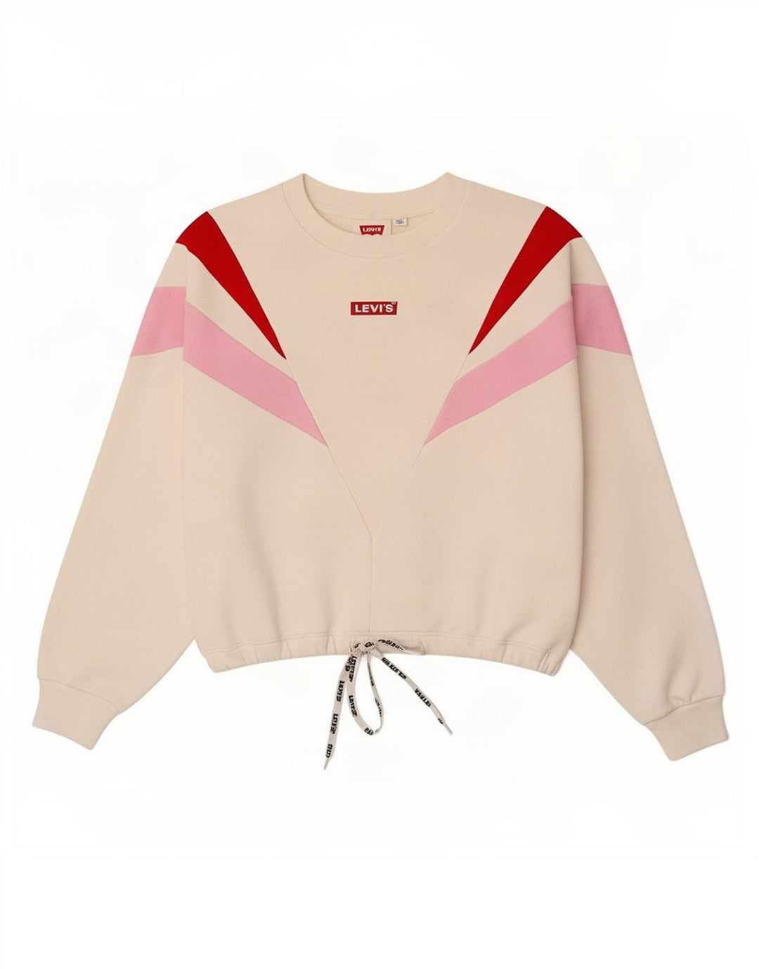 Levi's Womens Oversized Sweatshirt Jumper UK 10 Small White Colourblock