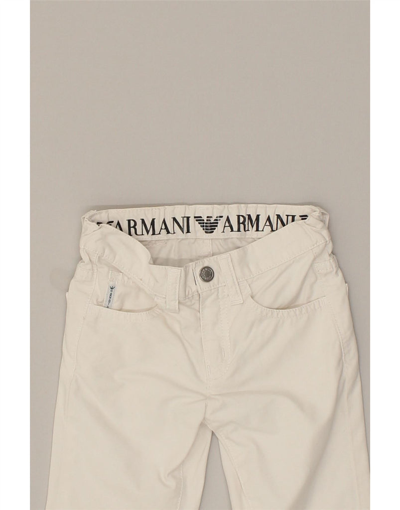 ARMANI Girls Straight Jeans 2-3 Years W22 L14 White Cotton | Vintage Armani | Thrift | Second-Hand Armani | Used Clothing | Messina Hembry 