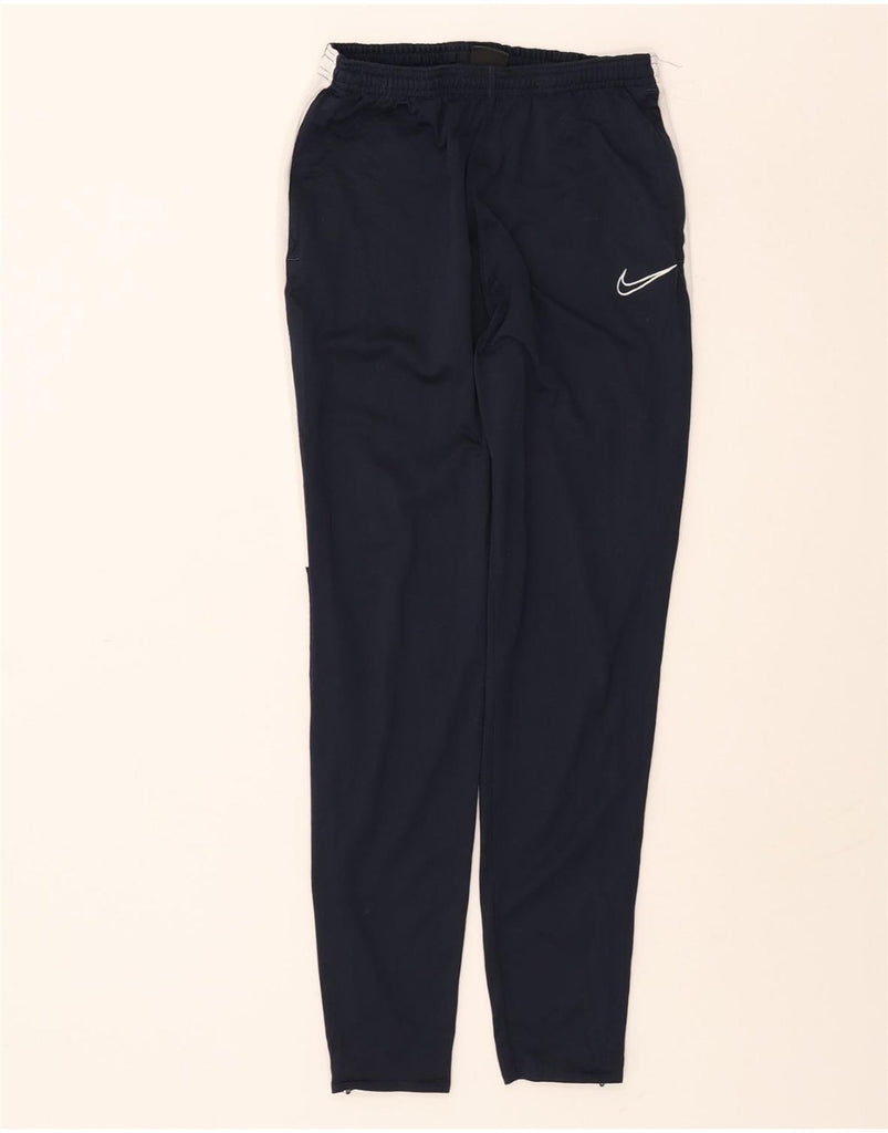 NIKE Mens Dri Fit Tracksuit Trousers Small  Navy Blue Colourblock Vintage Nike and Second-Hand Nike from Messina Hembry 