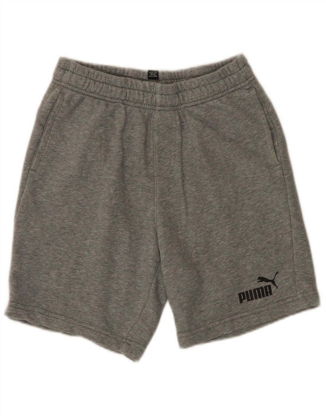 Puma Boys Sport Shorts 13-14 Years Grey Flecked Cotton