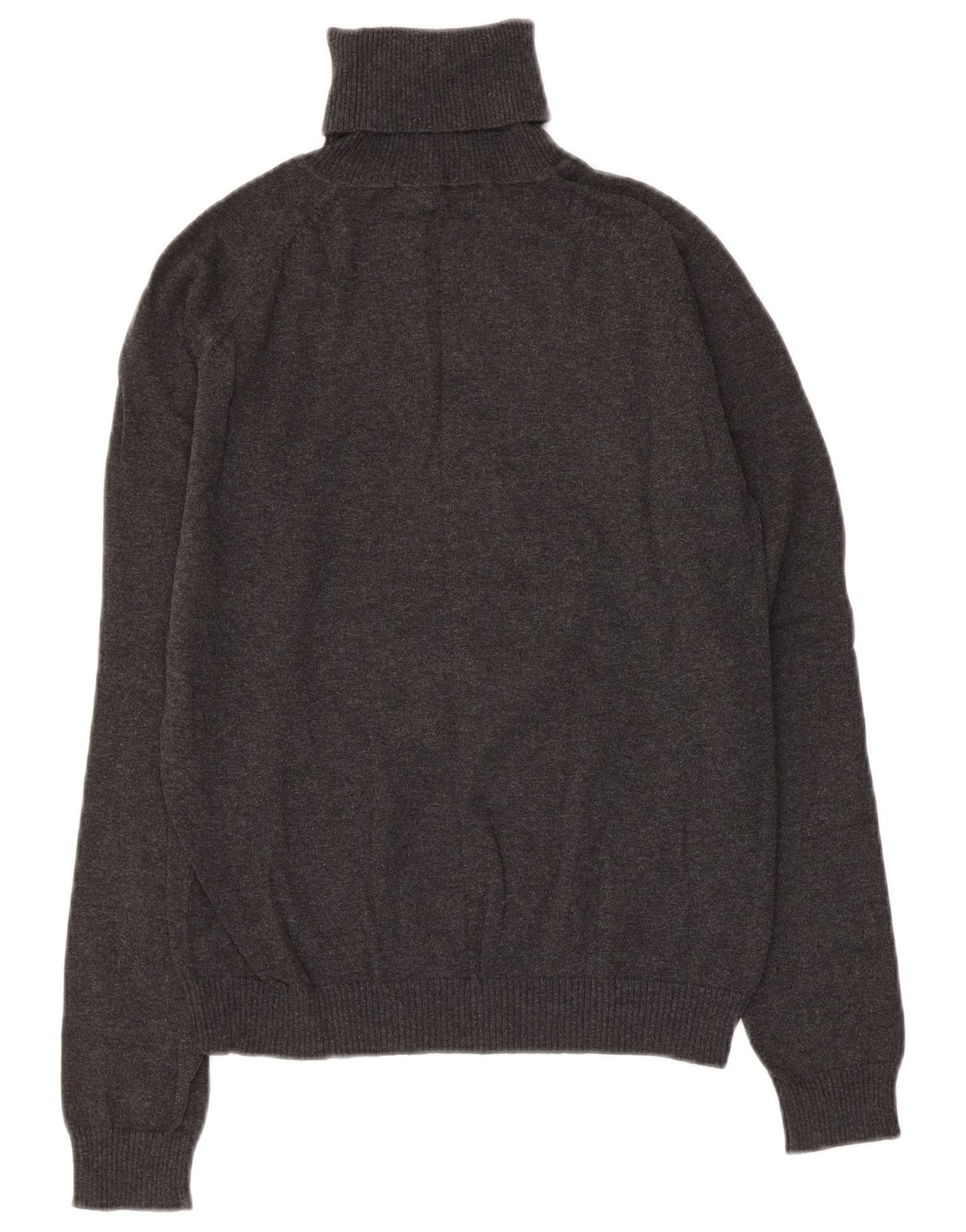 ZARA Womens Roll Neck Jumper Sweater UK 18 XL Grey Cotton