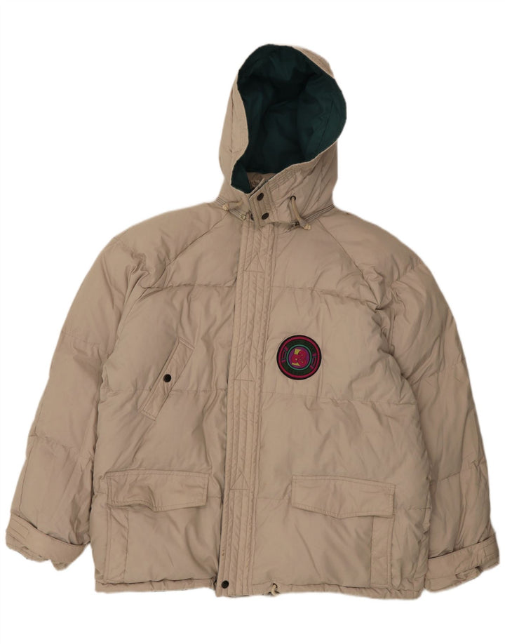 Brugi Mens Hooded Padded Reversible Jacket IT 54 2XL Green