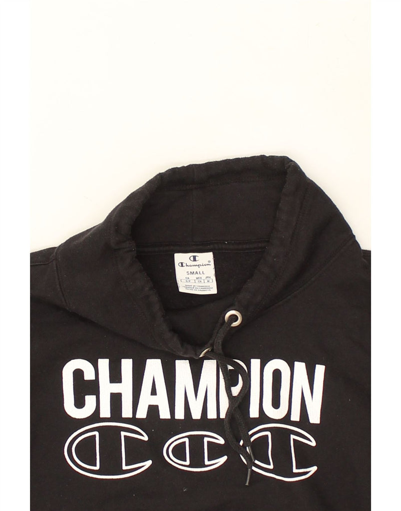 CHAMPION Womens Oversized Graphic Sweatshirt Jumper UK 10 Small Black | Vintage Champion | Thrift | Second-Hand Champion | Used Clothing | Messina Hembry 