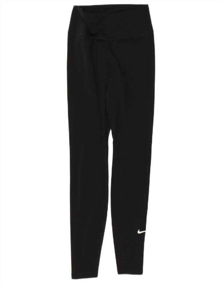NIKE Womens Dri Fit Leggings UK 6 XS  Black