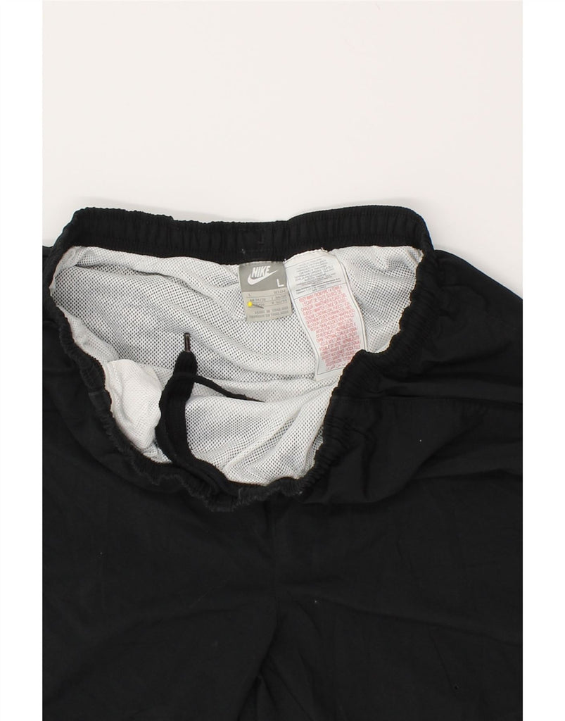 NIKE Mens Sport Shorts Large Black Polyester | Vintage Nike | Thrift | Second-Hand Nike | Used Clothing | Messina Hembry 