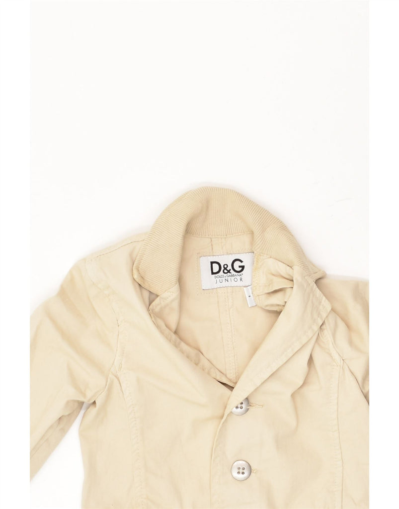 DOLCE & GABBANA Boys 3 Button Blazer Jacket 3-4 Years Beige Cotton | Vintage Dolce & Gabbana | Thrift | Second-Hand Dolce & Gabbana | Used Clothing | Messina Hembry 