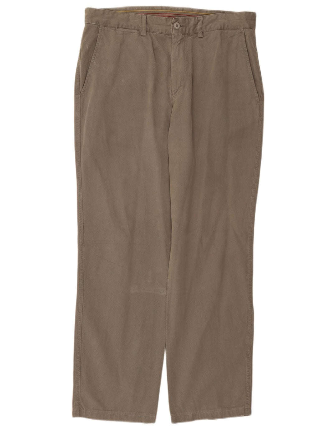 Avirex Mens Straight Chino Trousers W36 L29 Grey Cotton