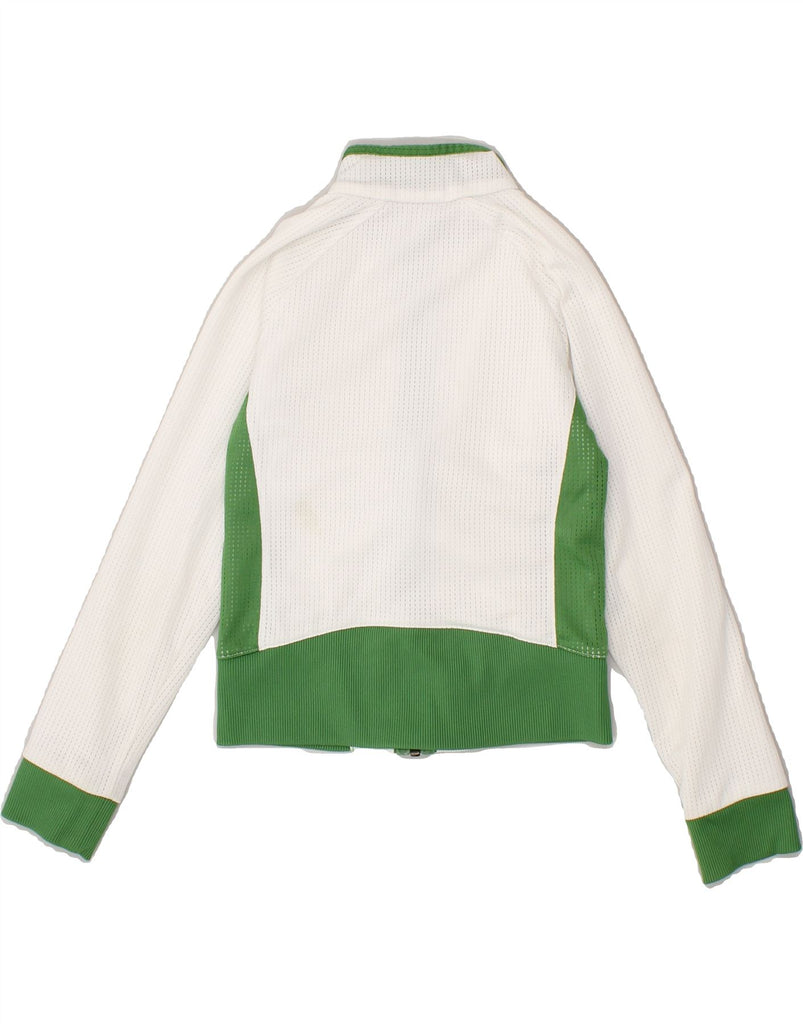 NIKE Girls Crop Tracksuit Top Jacket 7-8 Years Small White Colourblock Vintage Nike and Second-Hand Nike from Messina Hembry 