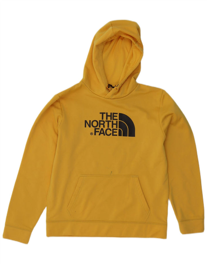 The North Face Mens Graphic Hoodie Jumper Medium Yellow Polyester
