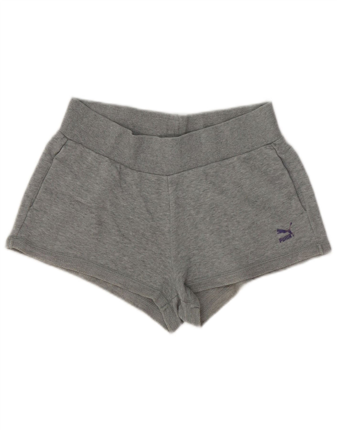 PUMA Womens Sport Shorts UK 12 Medium Grey Flecked