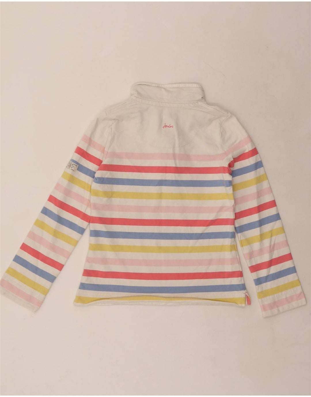 Joules Womens Sweatshirt Jumper UK 8 Small Multicoloured Striped Cotton