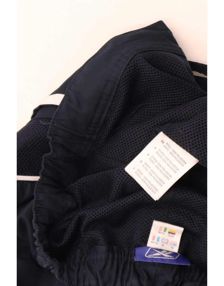 Reebok Womens Tracksuit Trousers UK 16 Large Navy Blue Polyester