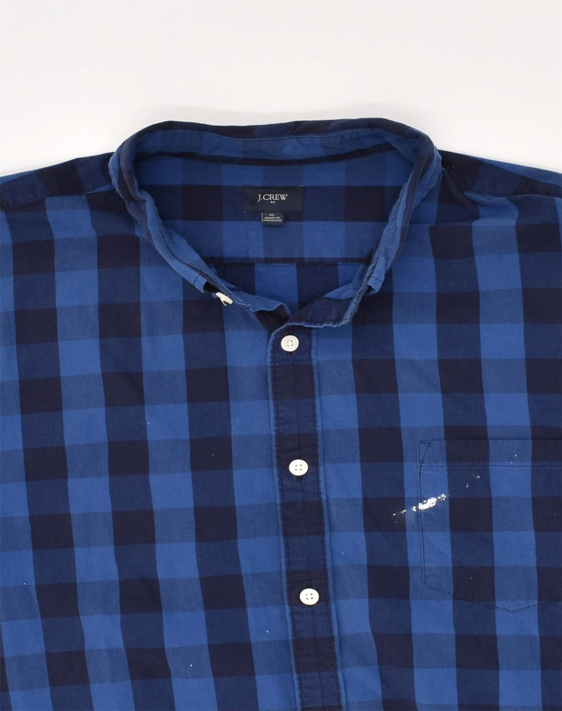 J. CREW Mens Shirt XL Blue Check Cotton | Vintage J. Crew | Thrift | Second-Hand J. Crew | Used Clothing | Messina Hembry 