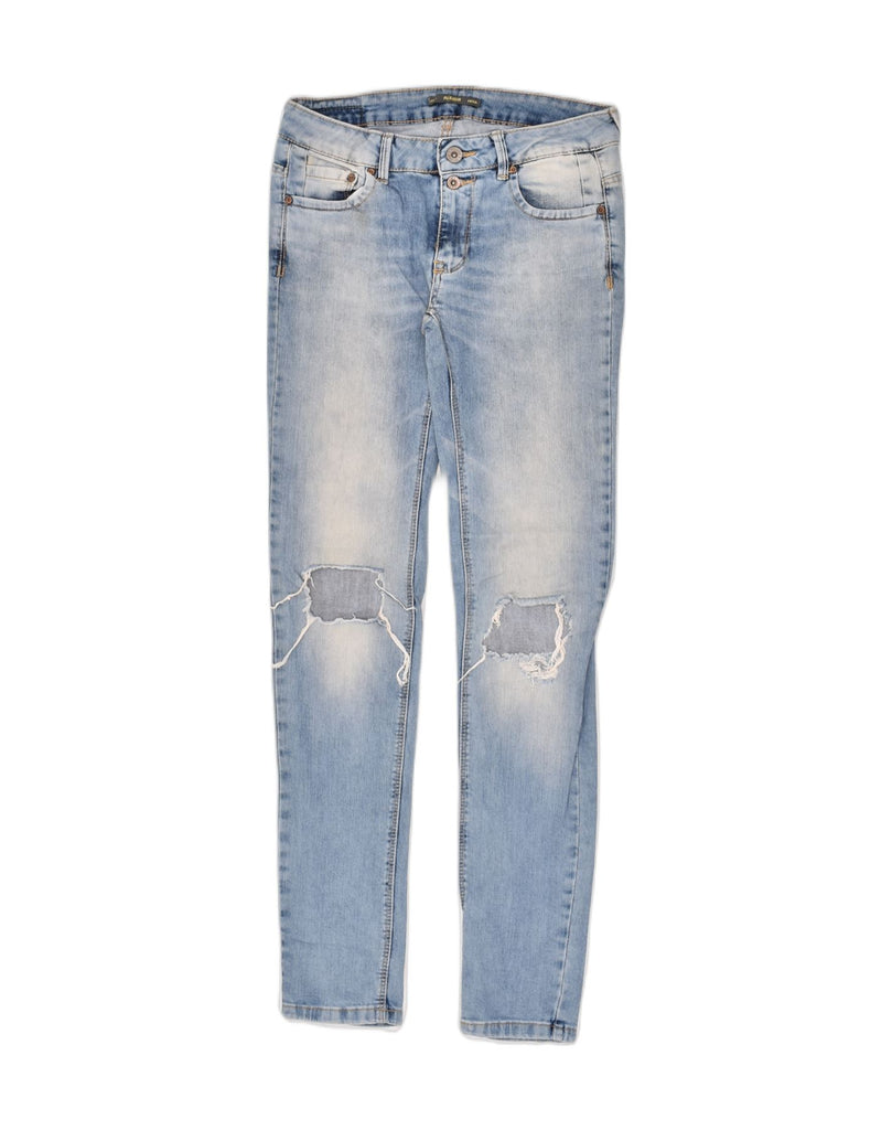 PULL & BEAR Womens Distressed Skinny Jeans EU 36 Small W26 L31 Blue Cotton | Vintage Pull & Bear | Thrift | Second-Hand Pull & Bear | Used Clothing | Messina Hembry 