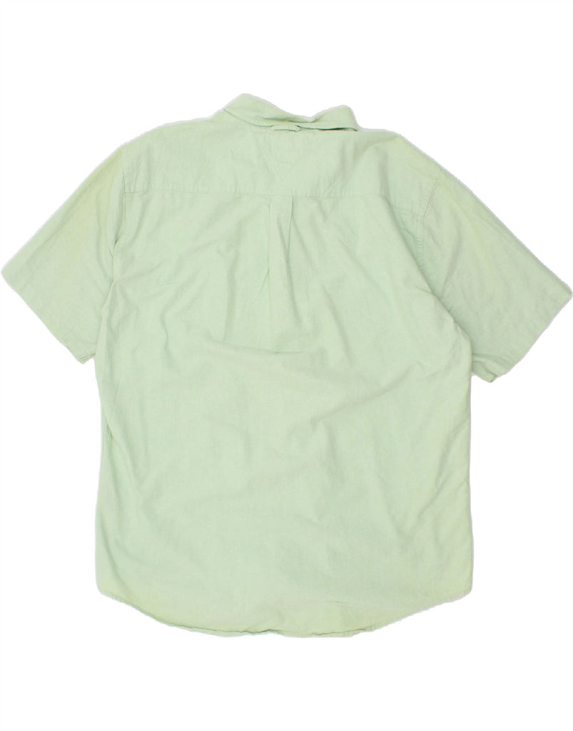 TOMMY HILFIGER Mens Short Sleeve Shirt XL Green | Vintage Tommy Hilfiger | Thrift | Second-Hand Tommy Hilfiger | Used Clothing | Messina Hembry 
