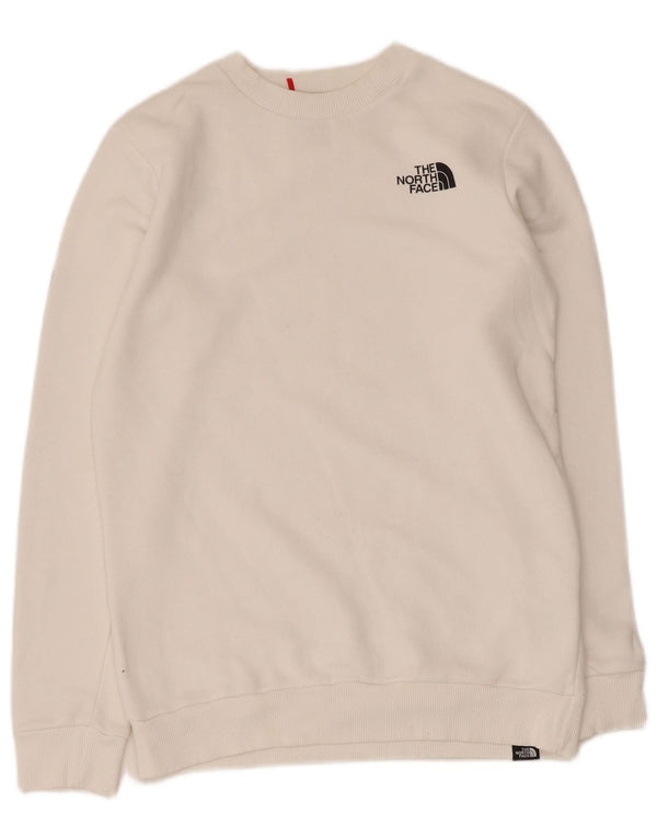 The North Face Womens Graphic Sweatshirt Jumper UK 6 XS White Cotton