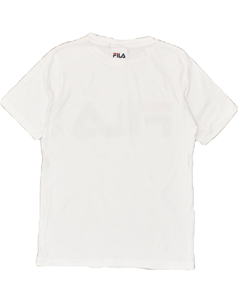 FILA Boys Graphic T-Shirt Top 11-12 Years White Cotton | Vintage Fila | Thrift | Second-Hand Fila | Used Clothing | Messina Hembry 