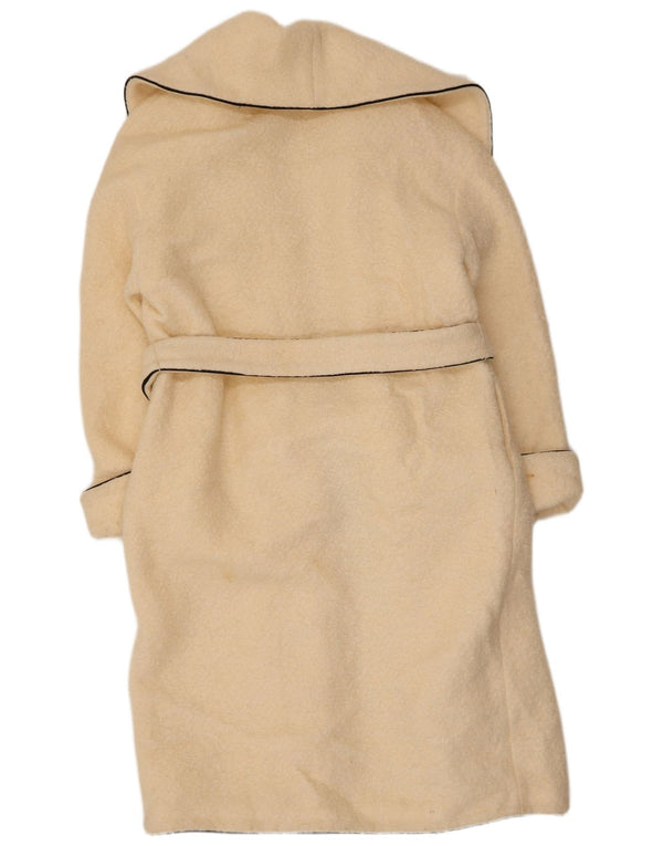 Marks & Spencer Womens Oversized Overcoat UK 10 Small Beige Wool