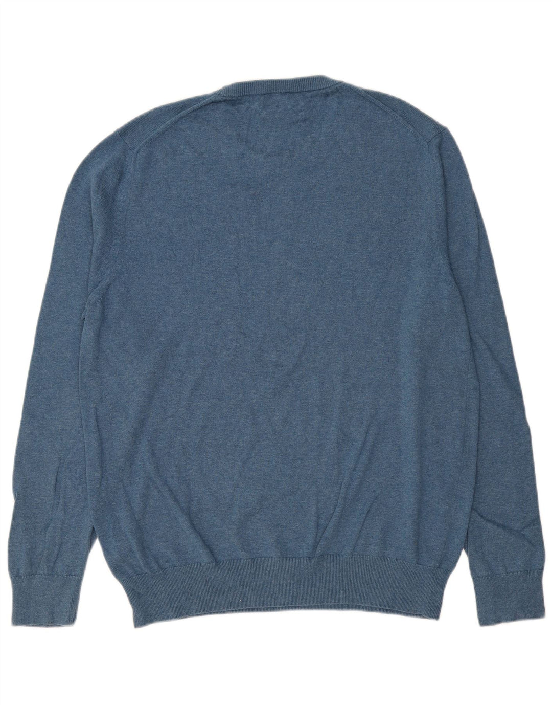 Marks & Spencer Mens Crew Neck Jumper Sweater XL Blue Cotton