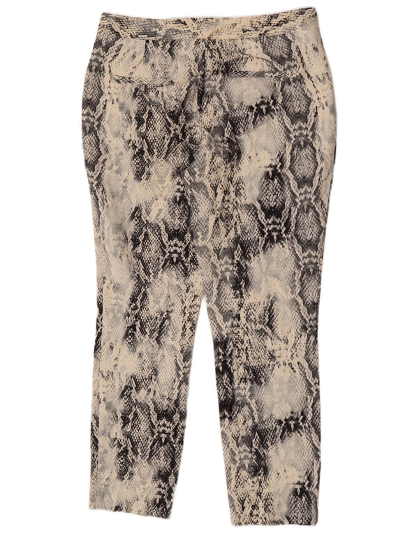 Zara Womens Slim Chino Trousers Medium W28 L27 Multicoloured Animal Print