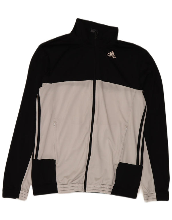 Adidas Mens Graphic Tracksuit Top Jacket UK 44/46 Large Black Colourblock