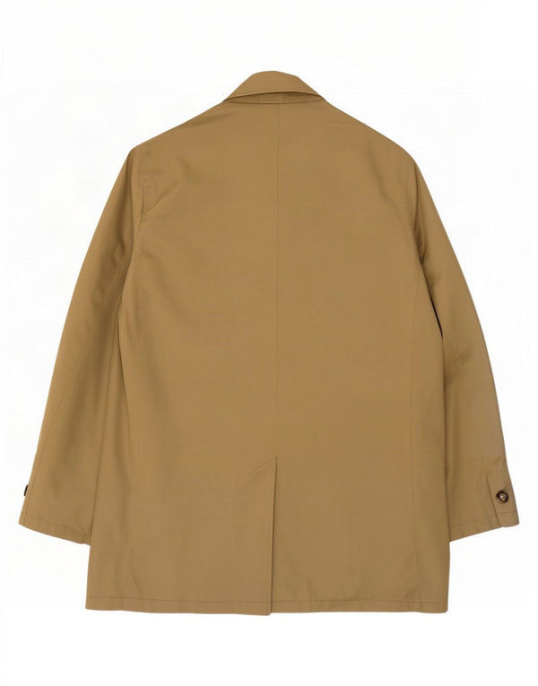 Marks & Spencer Mens Overcoat UK 40 Large Khaki Polyester