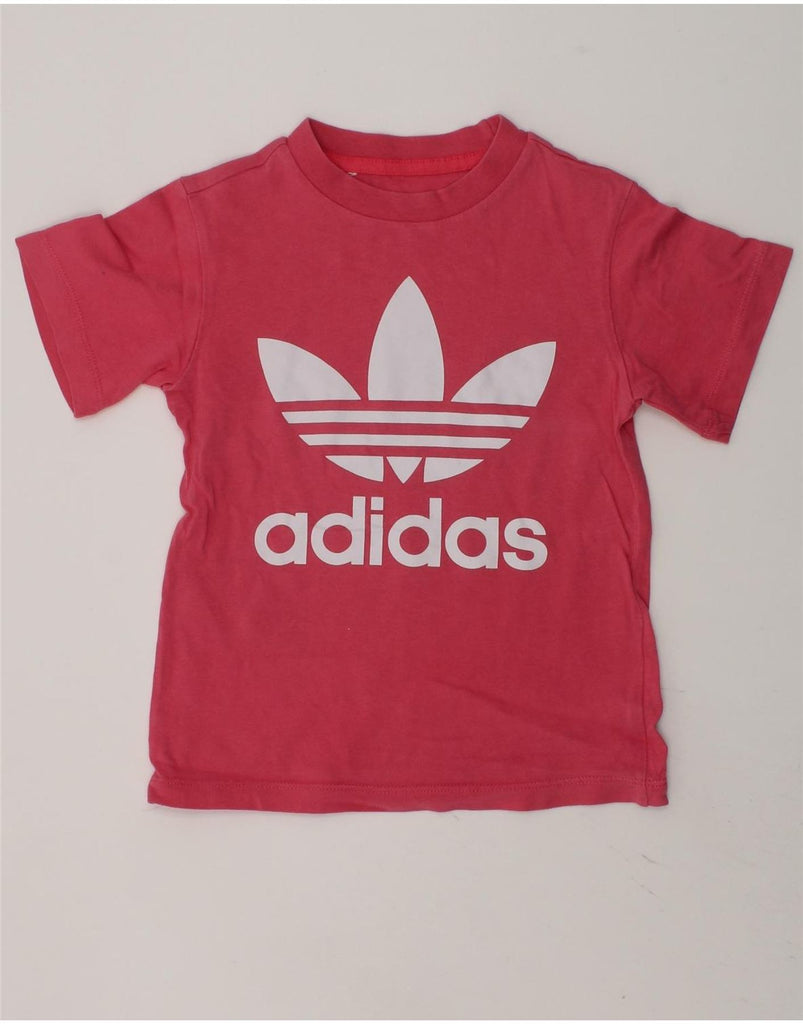 ADIDAS Girls Graphic T-Shirt Top 3-4 Years Pink Cotton | Vintage Adidas | Thrift | Second-Hand Adidas | Used Clothing | Messina Hembry 