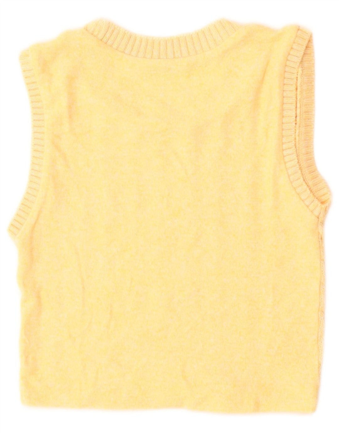 Zara Womens Crop Vest Tank Top UK 8 Small Yellow