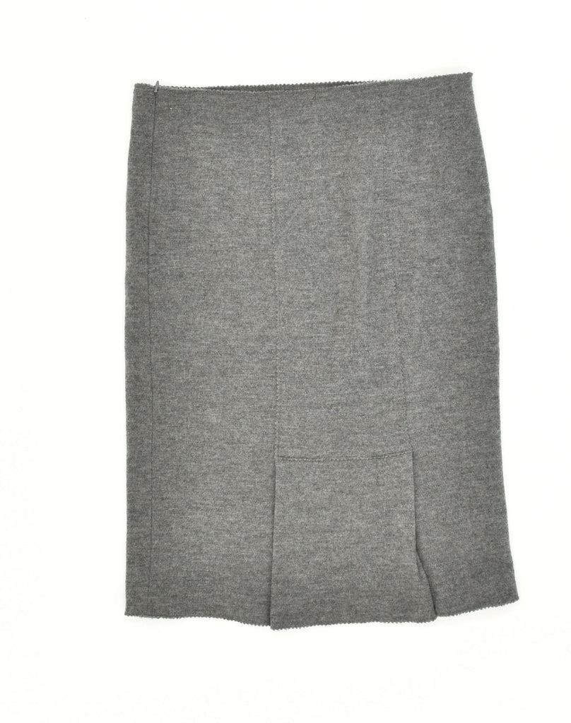 LUISA SPAGNOLI Womens Straight Skirt Large W32 Grey Wool | Vintage Luisa Spagnoli | Thrift | Second-Hand Luisa Spagnoli | Used Clothing | Messina Hembry 