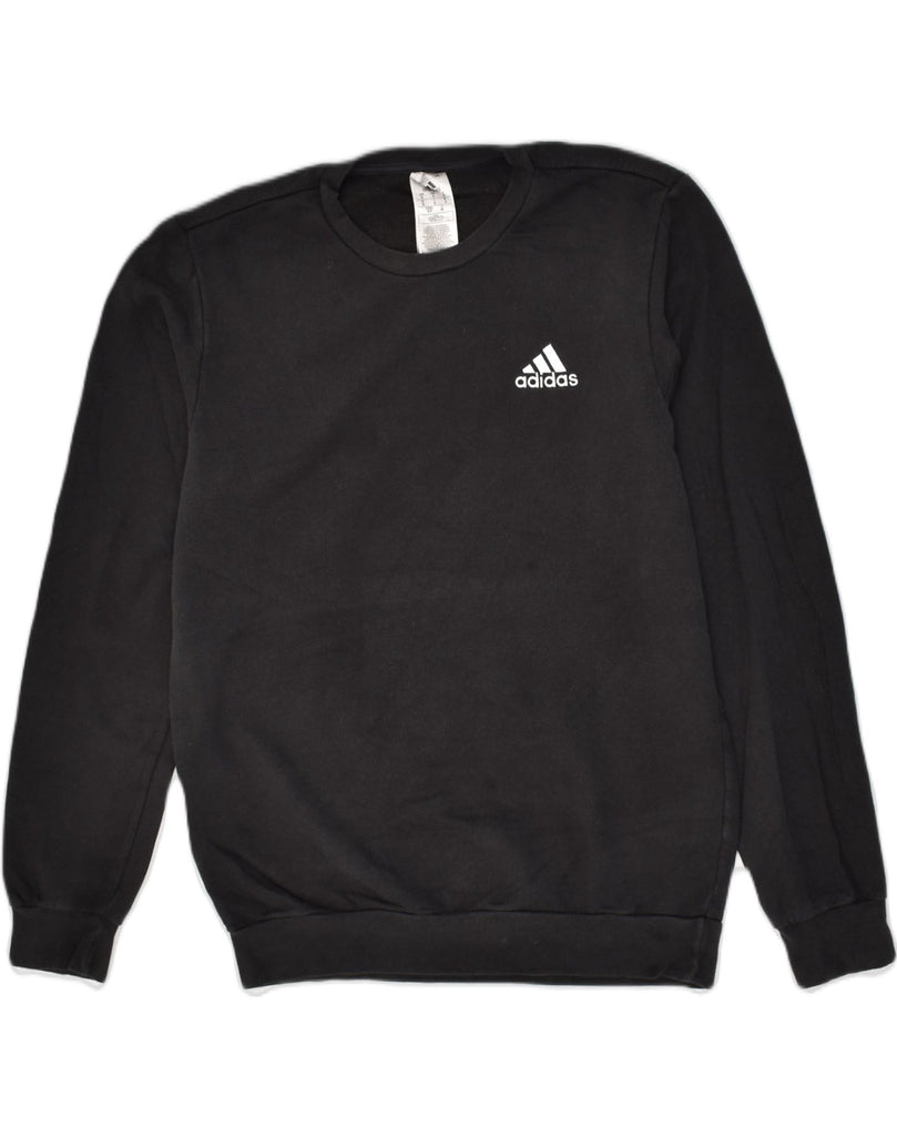 ADIDAS Mens Sweatshirt Jumper Small Black Cotton | Vintage Adidas | Thrift | Second-Hand Adidas | Used Clothing | Messina Hembry 