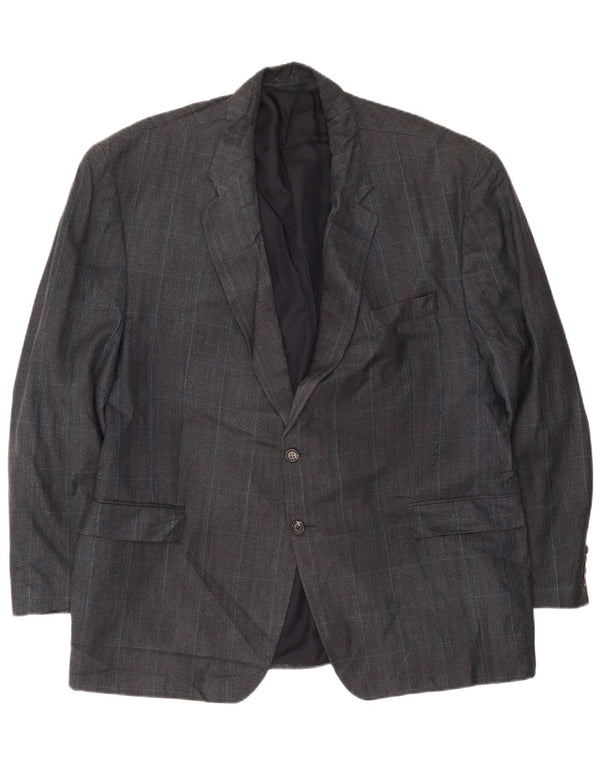 Chaps Mens 2 Button Blazer Jacket UK 42 XL Navy Blue Check