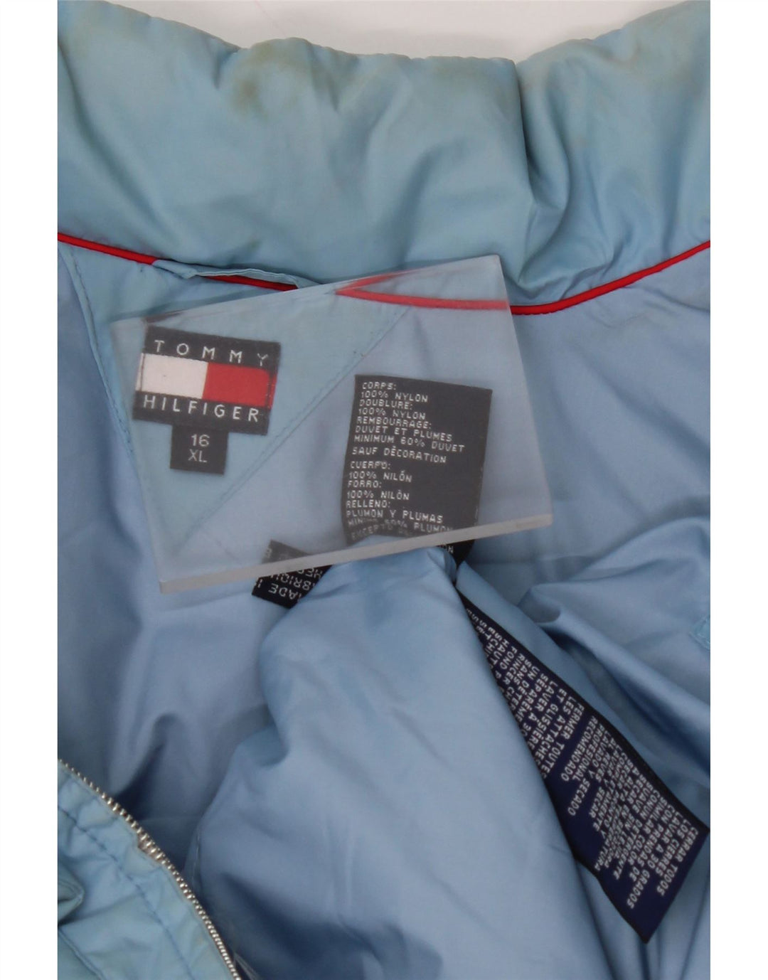 TOMMY HILFIGER Boys Padded Gilet 15-16 Years XL Blue Nylon