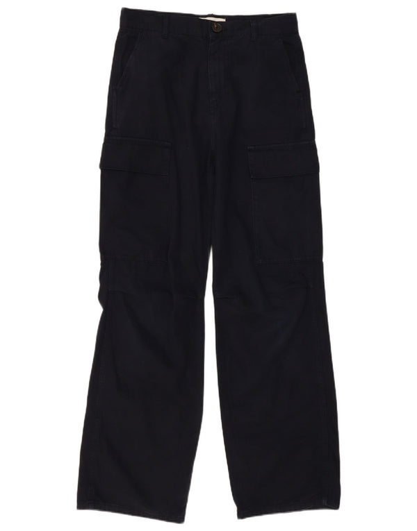 Zara Womens Loose Fit Cargo Trousers EU 38 Small W28 L31 Navy Blue