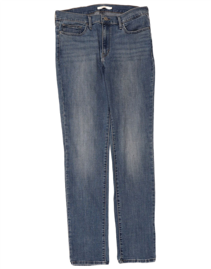 Levi's Womens Slimming Slim Jeans W32 L34 Blue Cotton