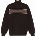 U.S. Polo Assn. Mens Zip Neck Jumper Sweater Medium Black Colourblock