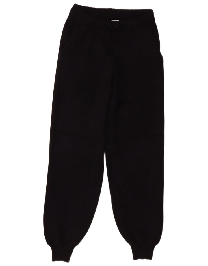 Zara Womens Tracksuit Trousers Joggers UK 12 Medium  Black Viscose
