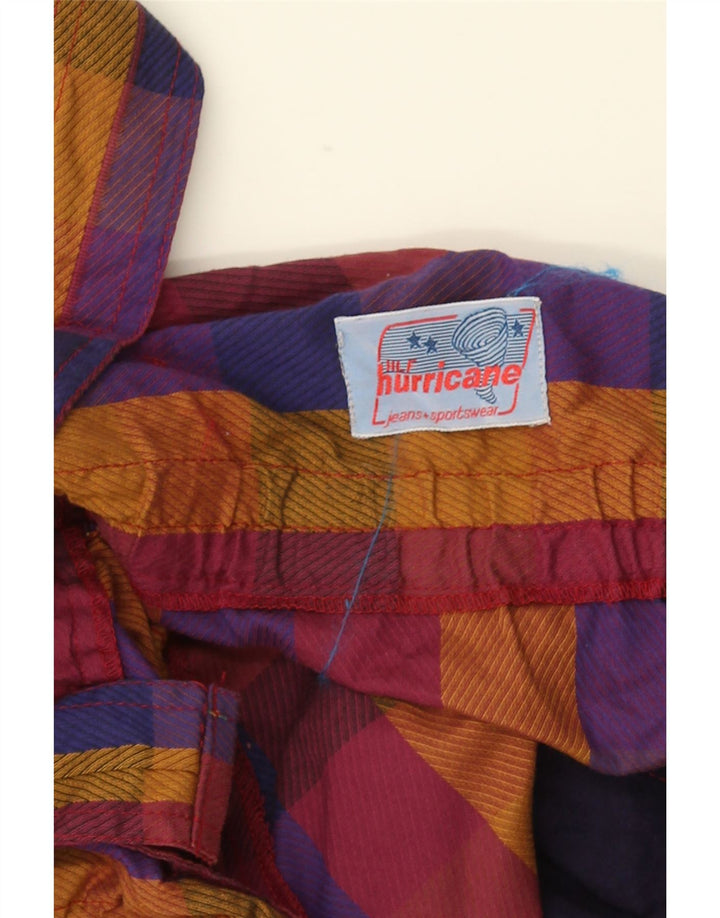 VINTAGE Womens Dungarees Trousers EU 38 Medium W32 L33 Multicoloured Check