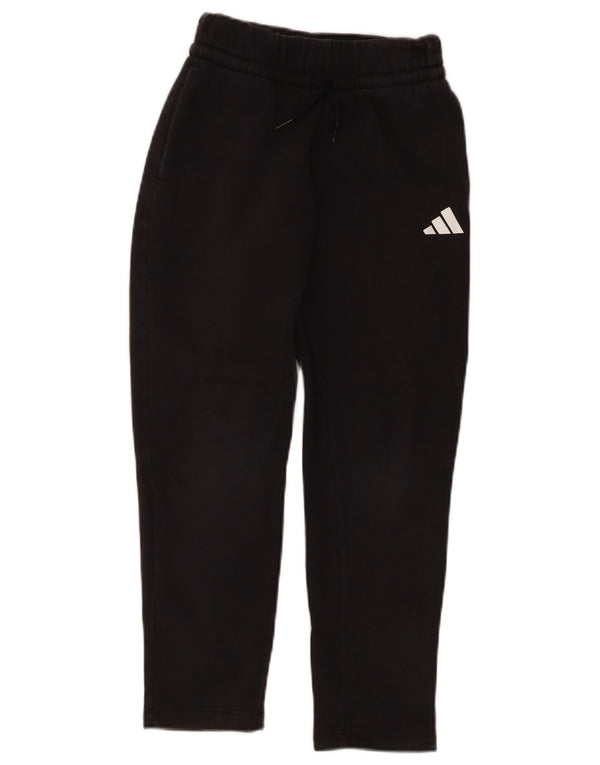 Adidas Boys Tracksuit Trousers 9-10 Years Black Cotton