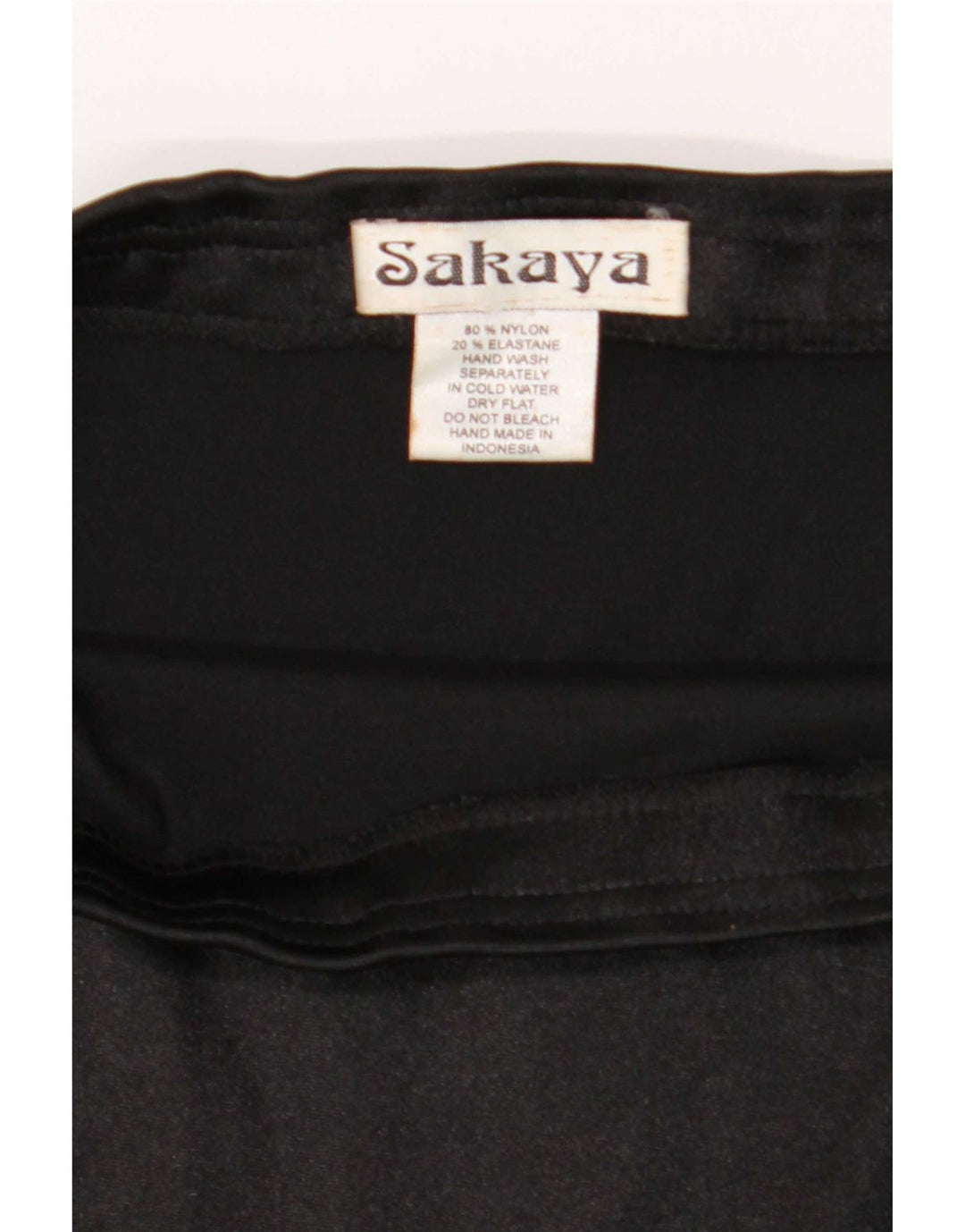 Vintage Womens Pencil Skirt W32 Large Black Nylon
