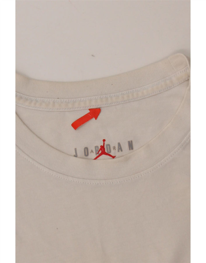 Jordan Mens Graphic T-Shirt Top Small White Cotton