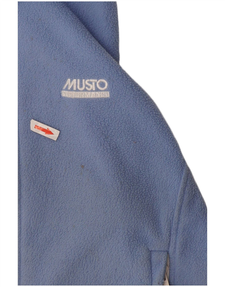 Musto Boys Fleece Gilet 11-12 Years Medium Blue Colourblock Polyester