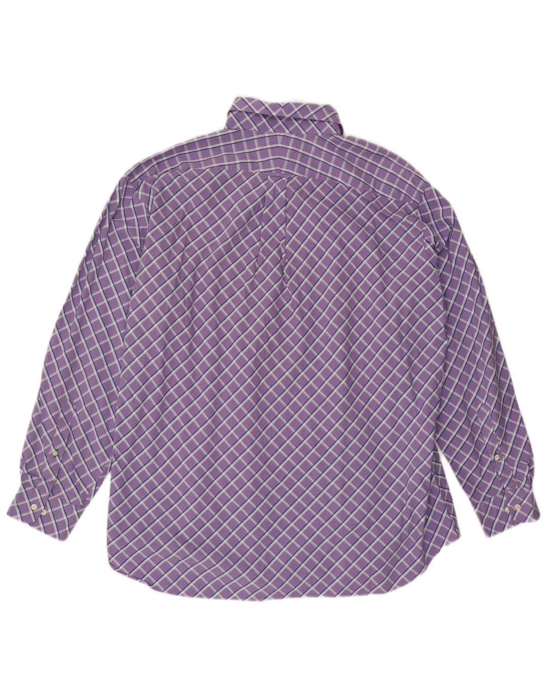 TOMMY HILFIGER Mens Shirt Size 17 1/2 XL Purple Check Cotton