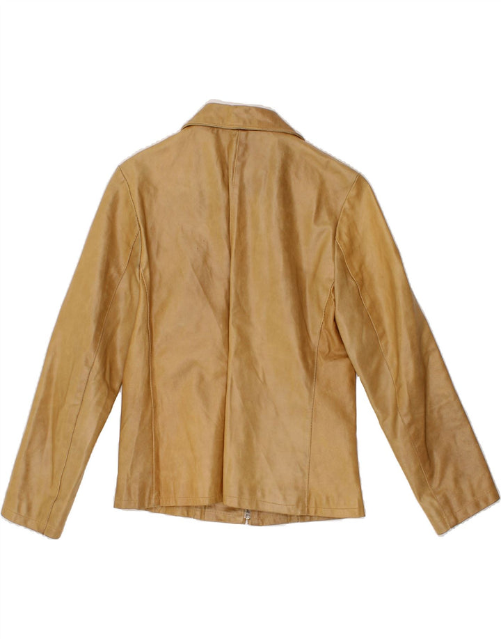 BAYSIDE Womens Leather Jacket UK 10 Small Brown Leather Vintage Bayside and Second-Hand Bayside from Messina Hembry 