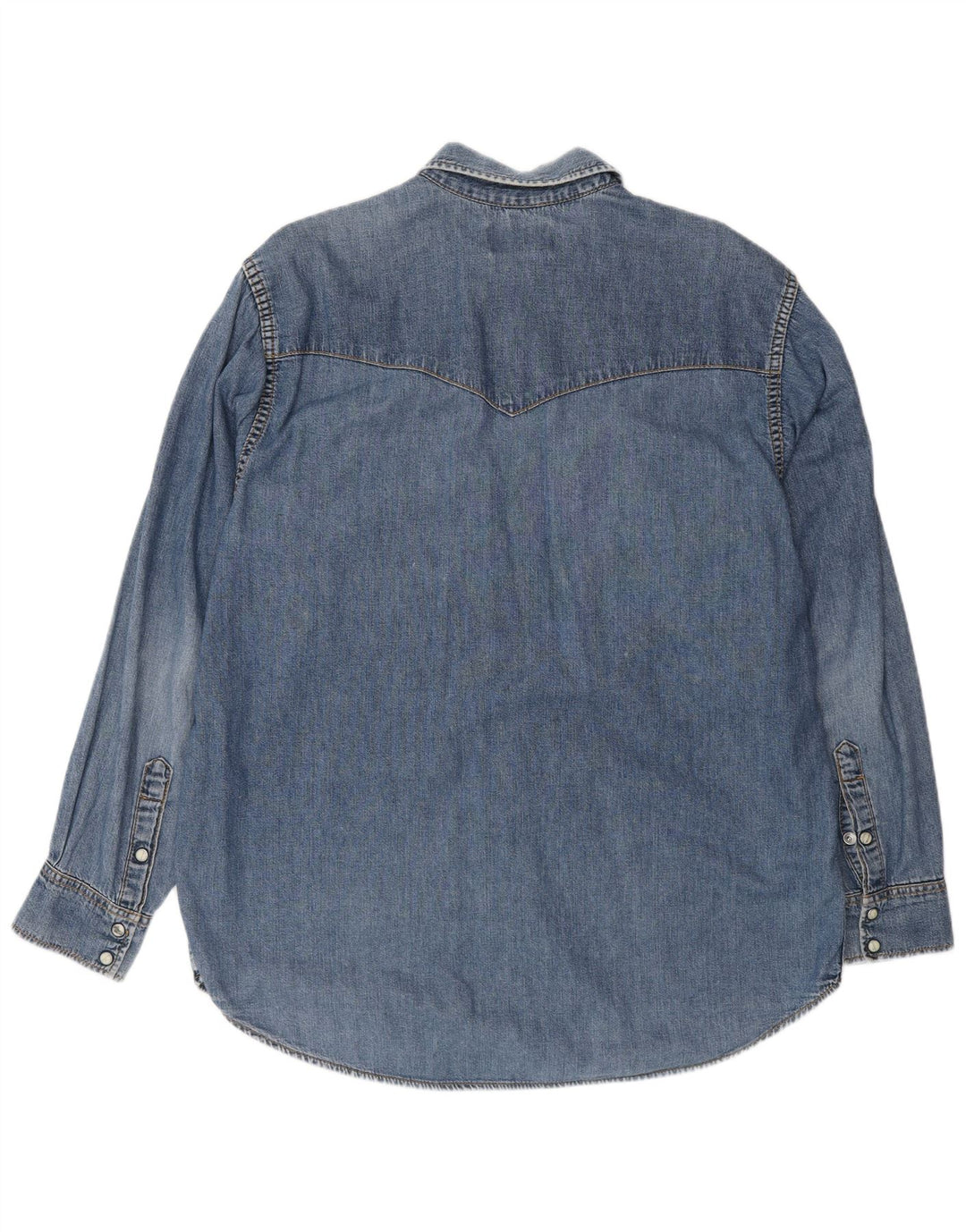 LEE Mens Denim Shirt Medium Blue Cotton