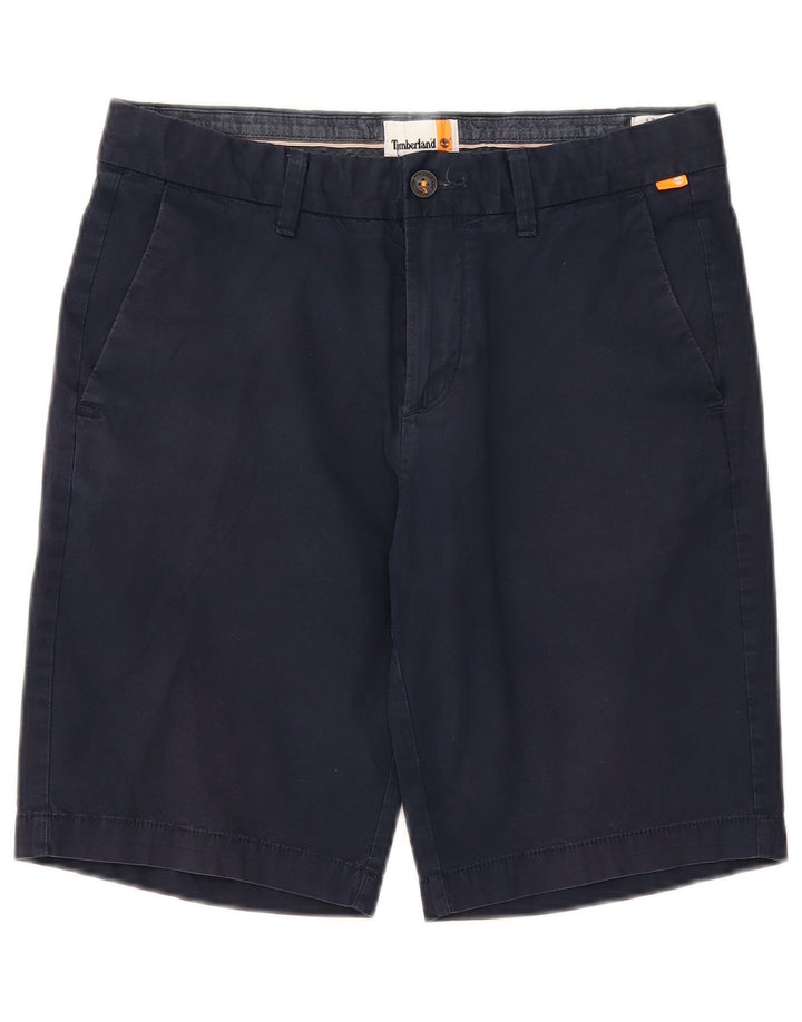 Timberland Mens Chino Shorts W30 Medium Navy Blue Cotton