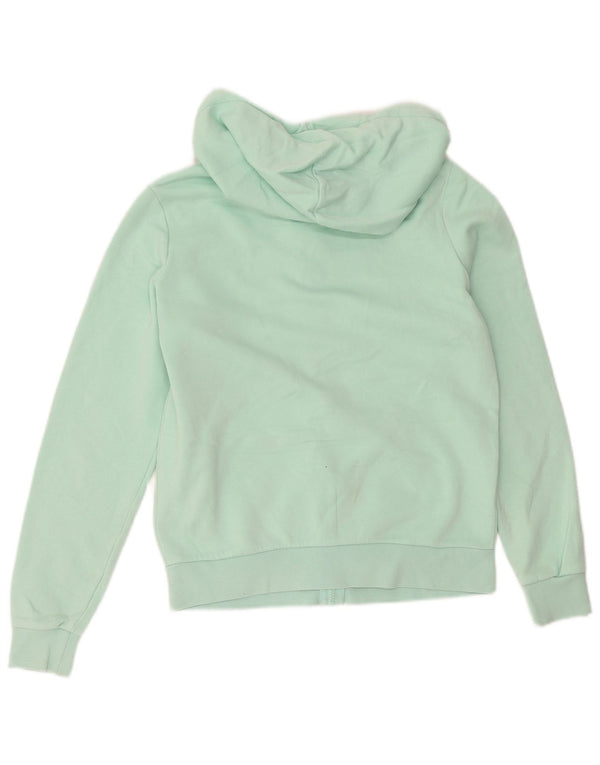 Converse Womens Zip Hoodie Sweater UK 10 Small Turquoise Cotton