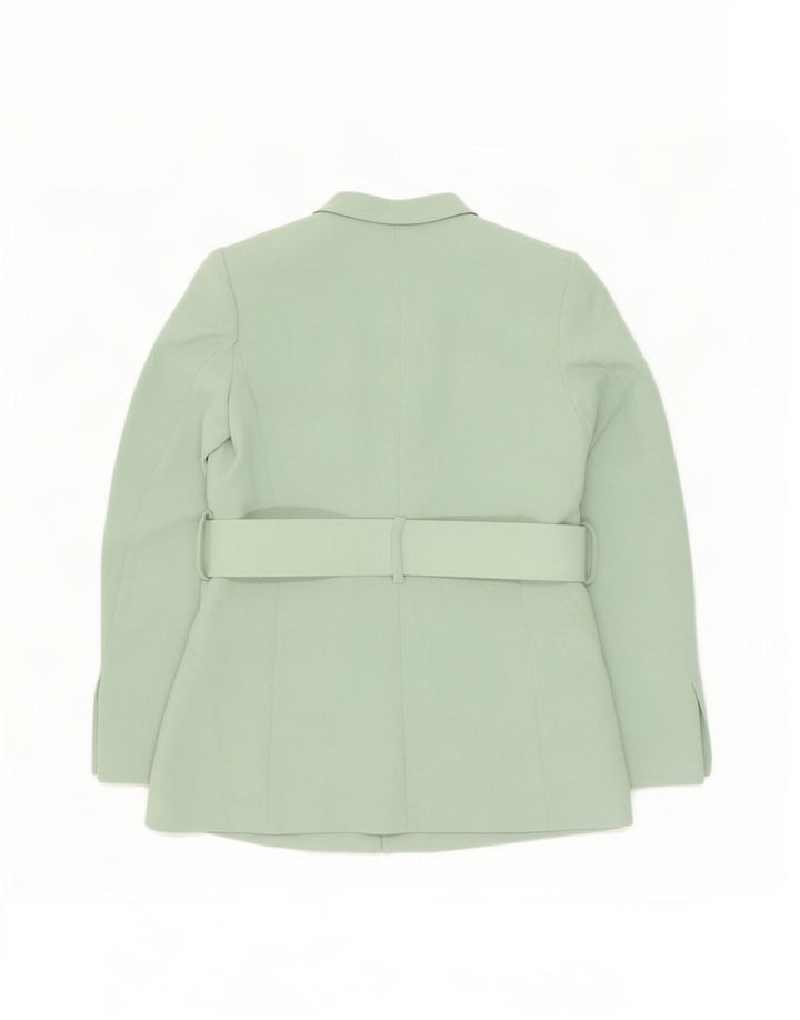 Zara Womens Blazer Jacket UK 14 Medium Green Polyester