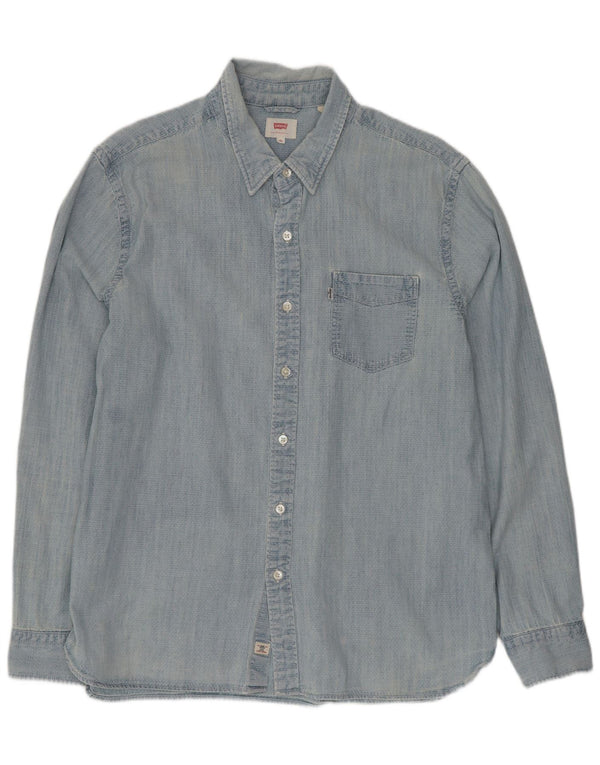 Levi's Mens Shirt XL Blue Cotton